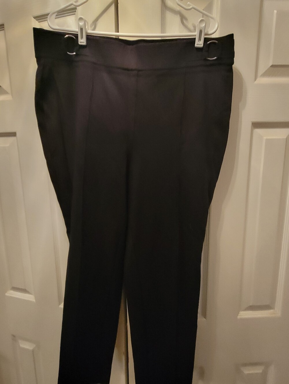 Rafaella Black High-Waist Straight Leg Trousers